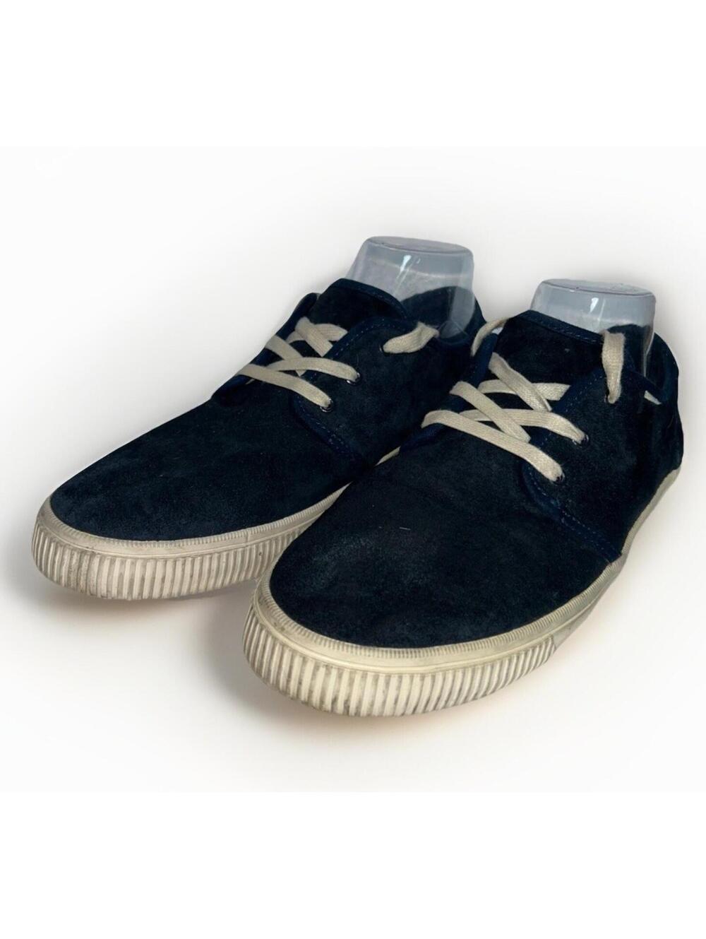 Toms Men's Carlo Suede Casual Everyday Sneaker Size 7.5 Navy Blue Preppy Scholar